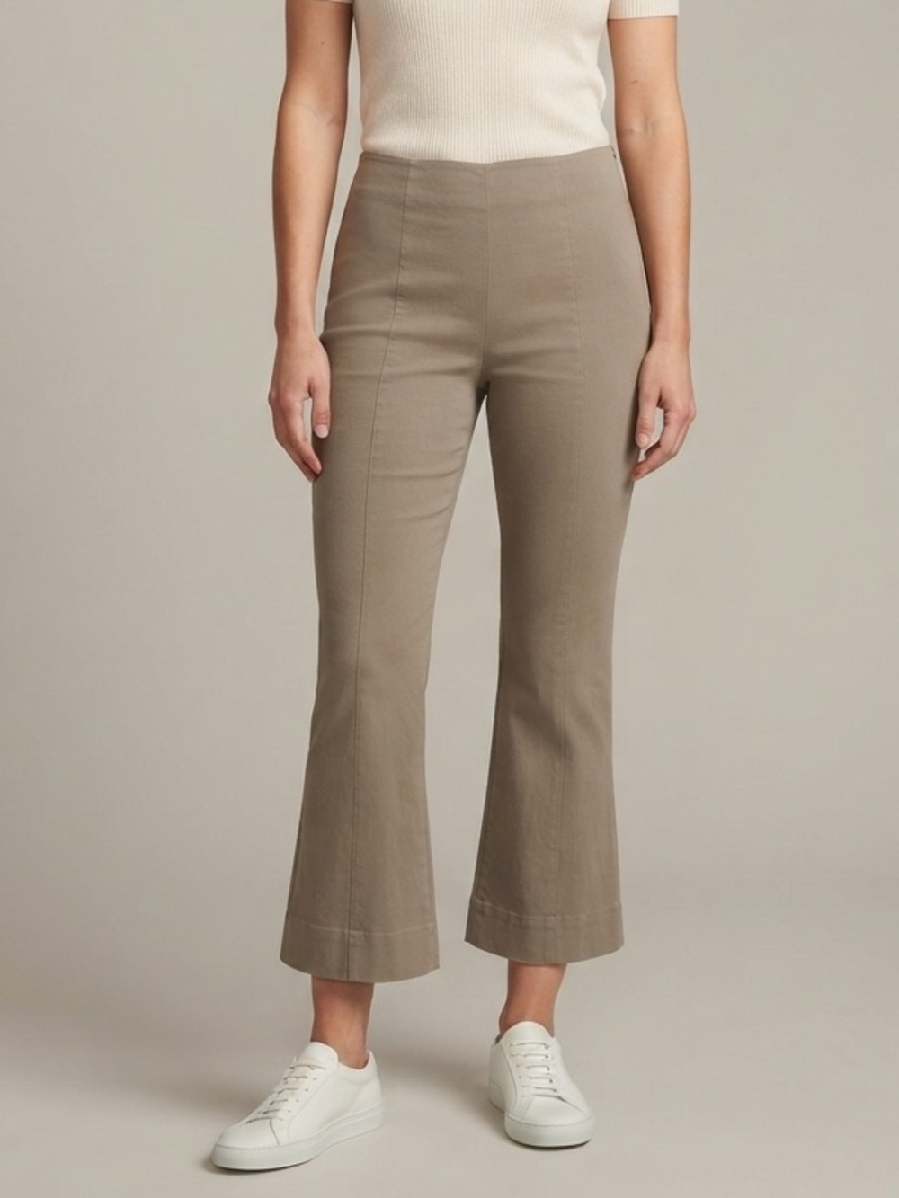 COS Sz 6 (38) Sage Green Kick Flare Cropped Minimalist Pants
